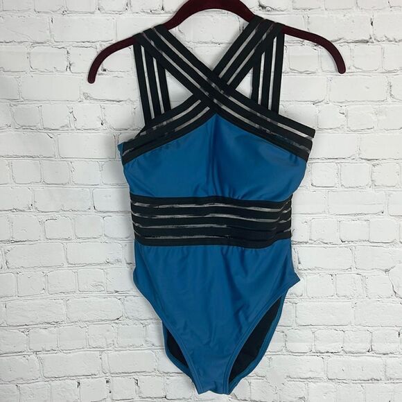 Blue One Piece Swimsuit - Picture 1 of 6